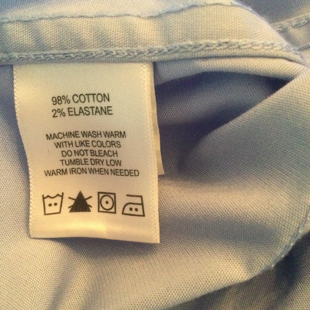Foxcroft Button Down Blue Blouse. - Picture 4 of 6
